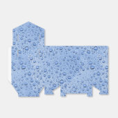 Blauwe waterdruppels bedankdoosjes (Uitgevouwen)