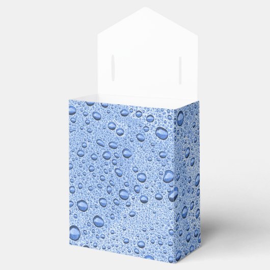 Blauwe waterdruppels bedankdoosjes (Geopend)