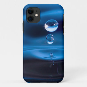 Blauwe waterdruppels iPhone 11 hoesje