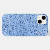 Blauwe waterdruppels Case-Mate iPhone case (Achterkant (horizontaal))
