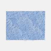 Blauwe waterdruppels fleece deken (Voorkant (Horizontaal))