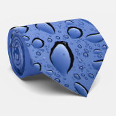 Blauwe waterdruppels getextureerd stropdas (Opgerold)