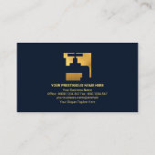 Blauwe waterdruppels Goudpijlen Loodsteker Visitekaartje (Achterkant)