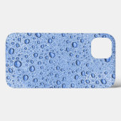 Blauwe waterdruppels Hoesje-Mate iPhone case (Achterkant (horizontaal))