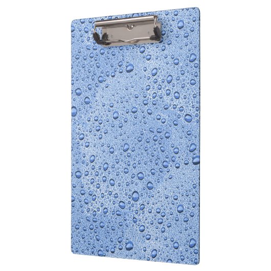 Blauwe waterdruppels klembord (Links)
