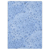 Blauwe waterdruppels klembord (Achterkant)