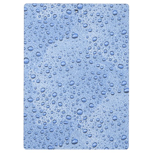 Blauwe waterdruppels klembord (Achterkant)