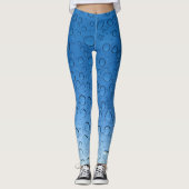 Blauwe waterdruppels leggings (Voorkant)