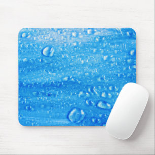 Blauwe waterdruppels Mousepad Muismat