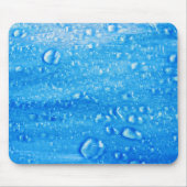 Blauwe waterdruppels Mousepad Muismat (Voorkant)
