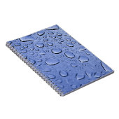Blauwe waterdruppels notitieboek (Rechterzijde)