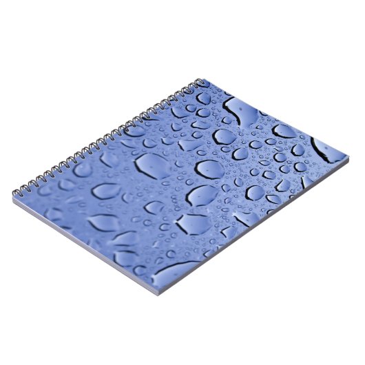 Blauwe waterdruppels notitieboek (Linkerzijde)