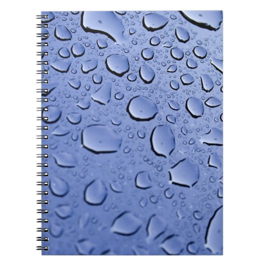 Blauwe waterdruppels notitieboek (Voorkant)