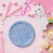 Blauwe waterdruppels papieren bordje (Feest)