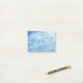 Blauwe waterdruppels post-it® notes (Op bureau)