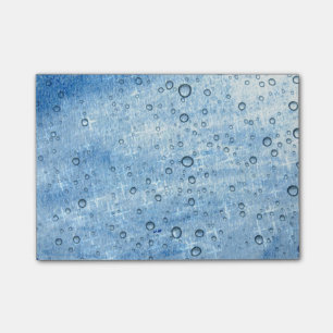 Blauwe waterdruppels post-it® notes