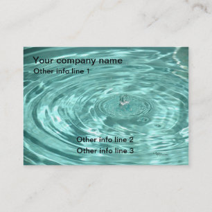 Blauwe waterdruppels rimpels Visitekaartjes