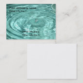 Blauwe waterdruppels rimpels Visitekaartjes (Voorkant / Achterkant)