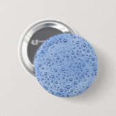 Blauwe waterdruppels ronde button 5,7 cm (Voorkant /achterkant)