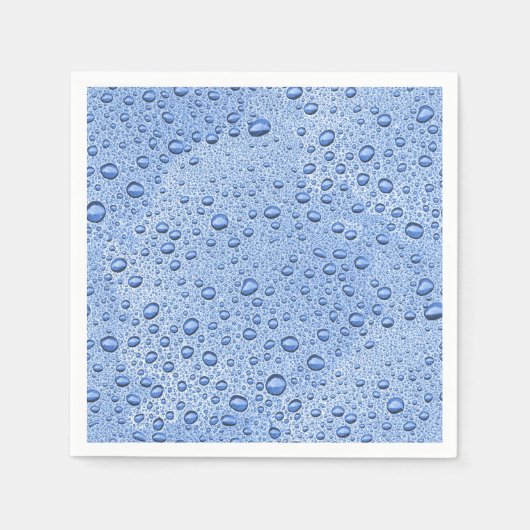 Blauwe waterdruppels servet (Voorkant)