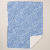 Blauwe waterdruppels sherpa deken (Voorkant)