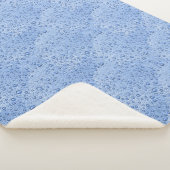 Blauwe waterdruppels sherpa deken (3/4)