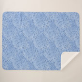 Blauwe waterdruppels sherpa deken (Voorkant (horizontaal))