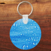 Blauwe waterdruppels Sleutelhanger (Voorkant)