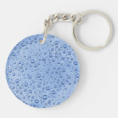 Blauwe waterdruppels sleutelhanger (Achterkant)