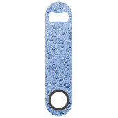 Blauwe waterdruppels speed flessenopener (Achterkant)