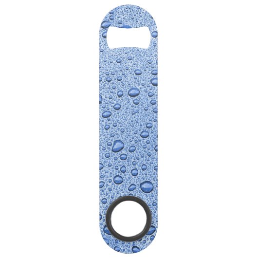 Blauwe waterdruppels speed flessenopener (Achterkant)