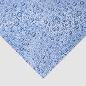 Blauwe waterdruppels tissuepapier (Detail)