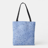 Blauwe waterdruppels tote bag (Achterkant)
