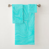 Blauwe waterdruppels Zomer Pool Birthday Party Bad Handdoek (Insitu)