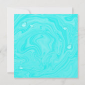 Blauwe waterdruppels Zomer Pool Birthday Party Kaart (Achterkant)