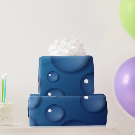 Blauwe waterdruppelstructuur cadeaupapier (Feestgeschenken)
