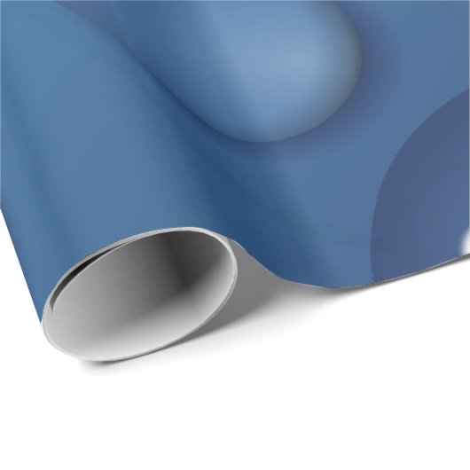 Blauwe waterdruppelstructuur cadeaupapier (Rol Hoek)