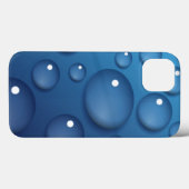 Blauwe waterdruppelstructuur Case-Mate iPhone case (Achterkant (horizontaal))