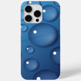 Blauwe waterdruppelstructuur iPhone 15 pro max hoesje