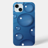 Blauwe waterdruppelstructuur Case-Mate iPhone case (Achterkant)