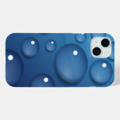 Blauwe waterdruppelstructuur Case-Mate iPhone case (Achterkant (horizontaal))