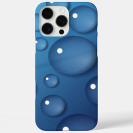Blauwe waterdruppelstructuur iPhone 16 pro max hoesje