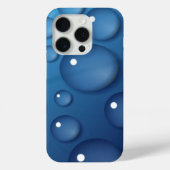 Blauwe waterdruppelstructuur Case-Mate iPhone case (Achterkant)