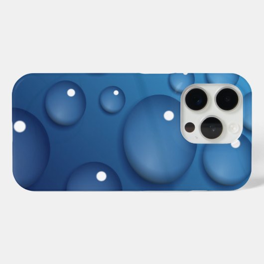 Blauwe waterdruppelstructuur Case-Mate iPhone case (Achterkant (horizontaal))