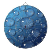 Blauwe waterdruppelstructuur dartbord (Voorkant)