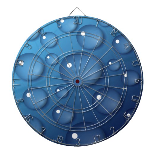 Blauwe waterdruppelstructuur dartbord (Voorkant)