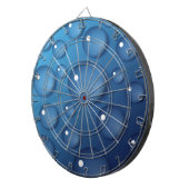 Blauwe waterdruppelstructuur dartbord (Voorkant Rechts)