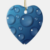 Blauwe waterdruppelstructuur keramisch ornament (Rechts)