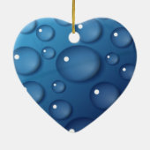 Blauwe waterdruppelstructuur keramisch ornament (Achterkant)