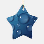 Blauwe waterdruppelstructuur keramisch ornament (Rechts)